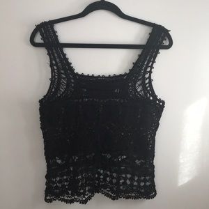 🎉Forever 21 black crochet stop